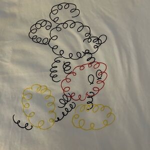 Mickey Mouse Uniqlo/Disney Collab Crewneck White 100% Cotton T Shirt